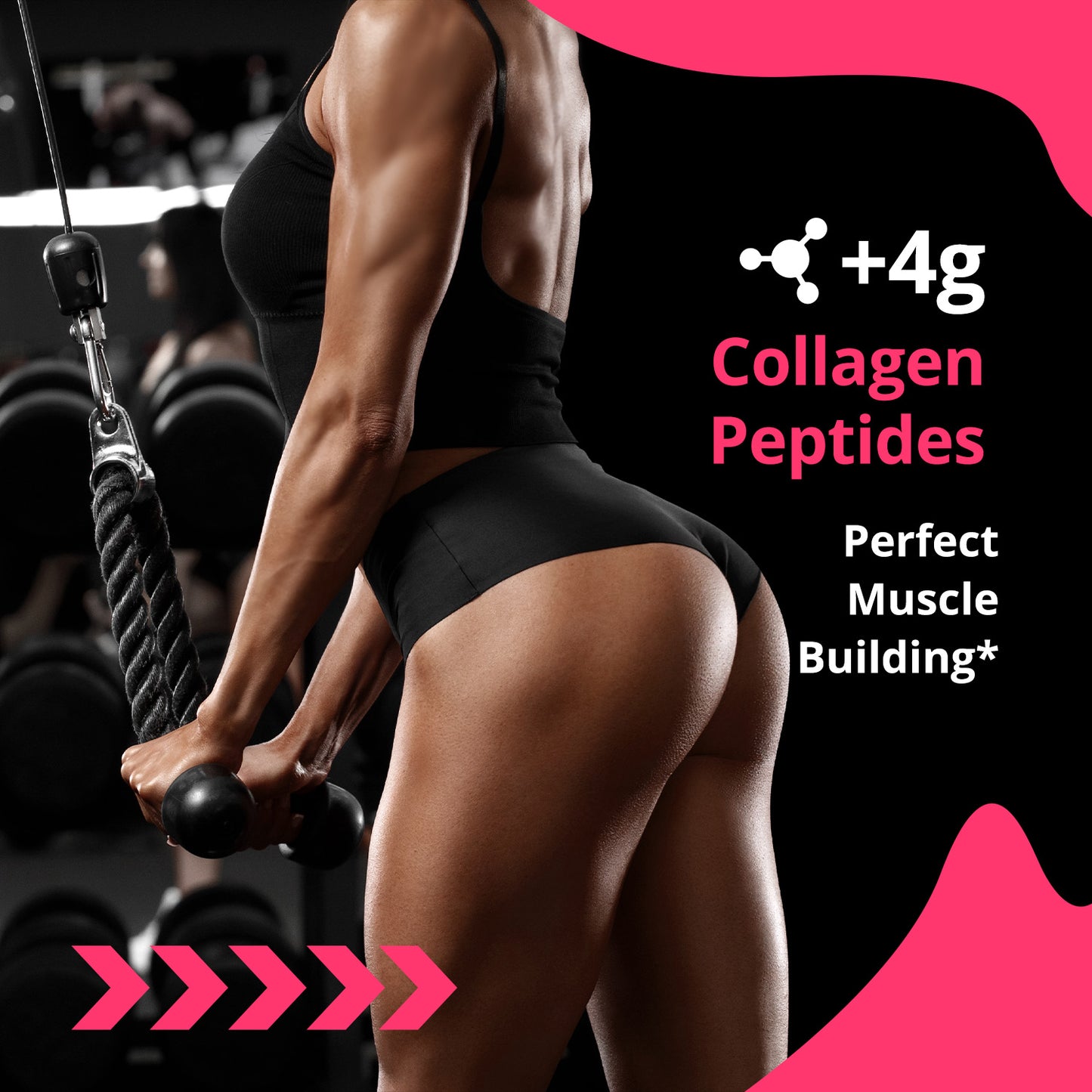 Pre Workout Creatine for Women | 5g Creatine Monohydrate + 4g Collagen Peptides