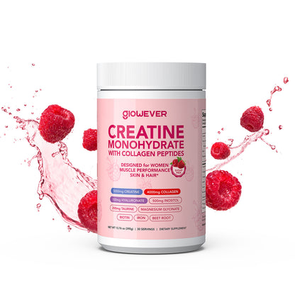 Pre Workout Creatine for Women | 5g Creatine Monohydrate + 4g Collagen Peptides